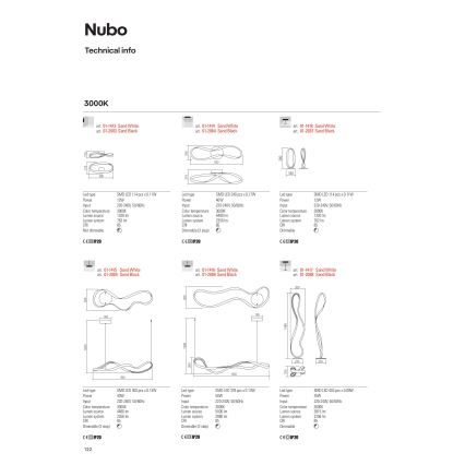 Redo 01-1417 - LED Dimmable floor lamp NUBO 1xLED/35W/230V white