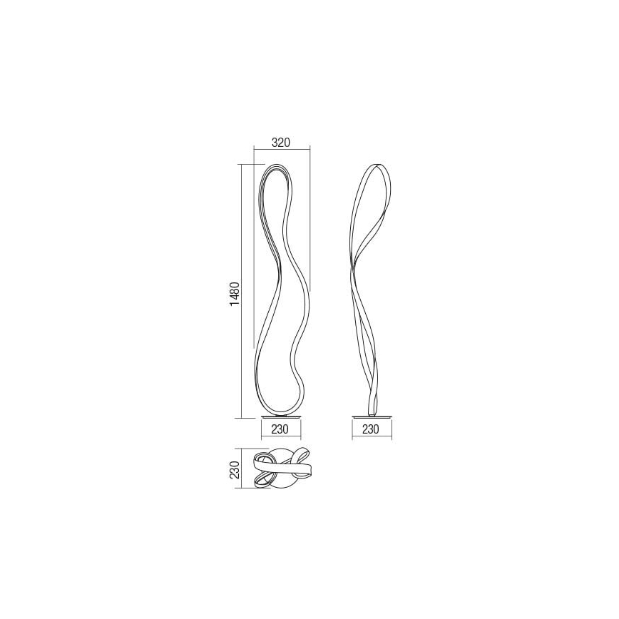 Redo 01-1417 - LED Dimmable floor lamp NUBO 1xLED/35W/230V white