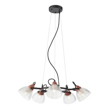 Redo 01-1451 - RIDGE cable-suspended chandelier 5xE27/42W/230V