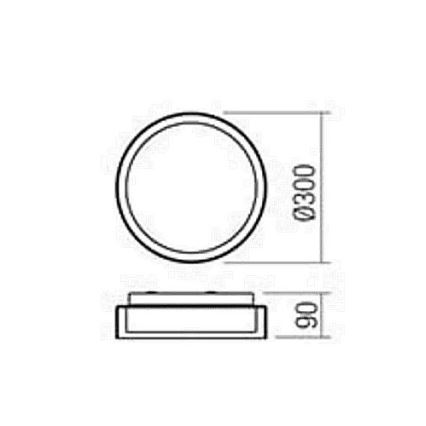 Redo 01-1453 - LED Bathroom ceiling light NAJI LED/12W/230V d. 30 cm IP44