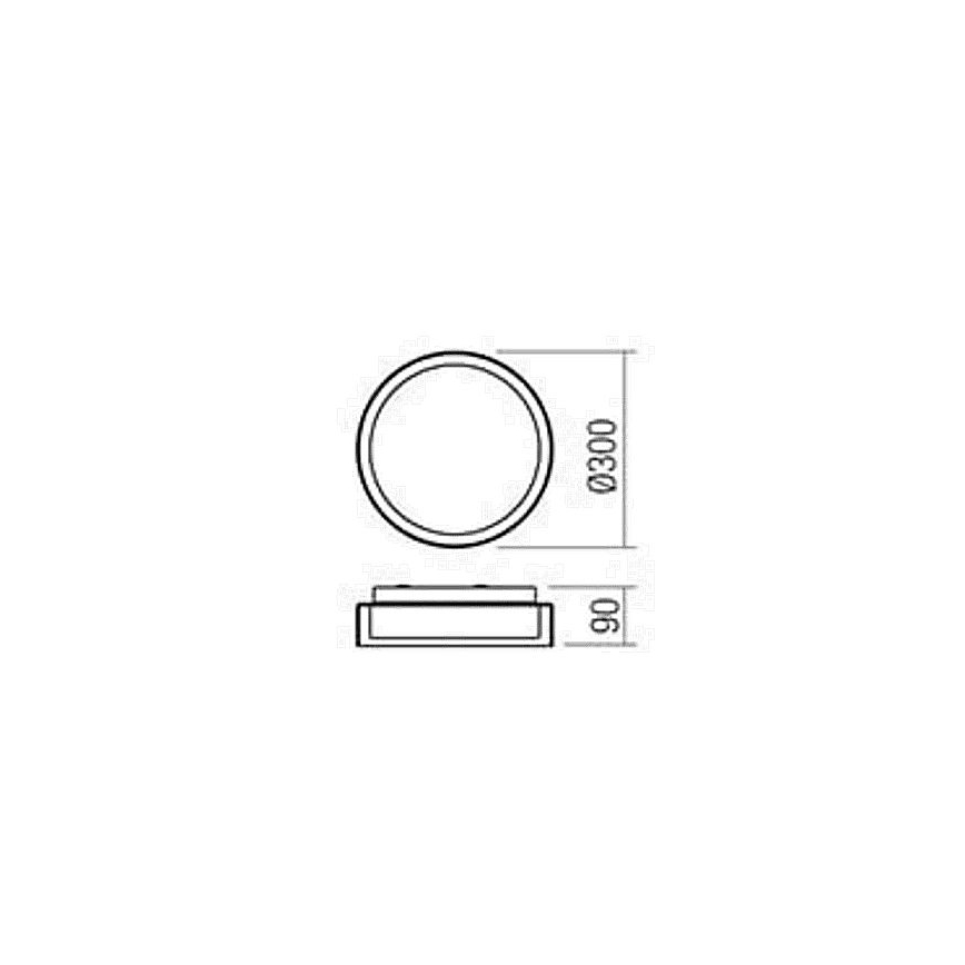Redo 01-1453 - LED Bathroom ceiling light NAJI LED/12W/230V d. 30 cm IP44