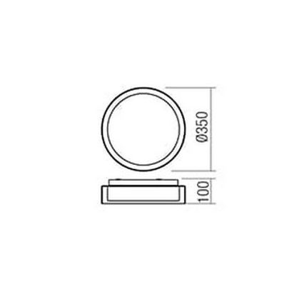 Redo 01-1454 - LED Bathroom ceiling light NAJI LED/18W/230V d. 35 cm IP44