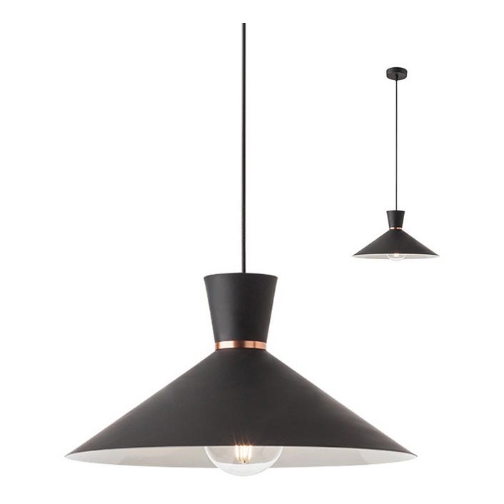 Redo 01-1462 - Chandelier on a string KIMONO 1xE27/42W/230V d. 39,5 cm black