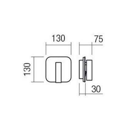 Redo 01-1491 - QUDA LED Wall Light LED/6W/230V + LED/3W CRI 90 white
