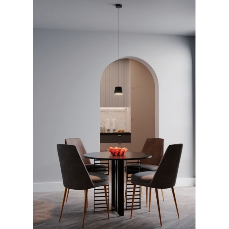 Redo 01-1496 - LOLLI LED pendant on cable LED/6W/230V Ø 14 cm black