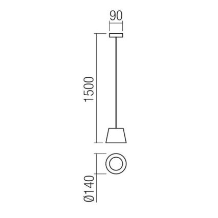 Redo 01-1496 - LOLLI LED pendant on cable LED/6W/230V Ø 14 cm black