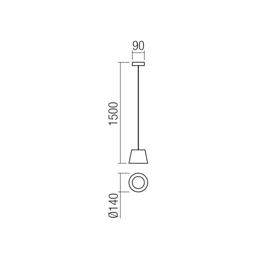 Redo 01-1496 - LOLLI LED pendant on cable LED/6W/230V Ø 14 cm black