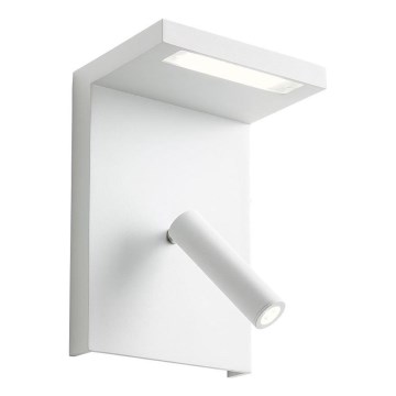 Redo 01-1499 - LED Wall spotlight AGOS LED/6W/230V + LED/3,2W USB white