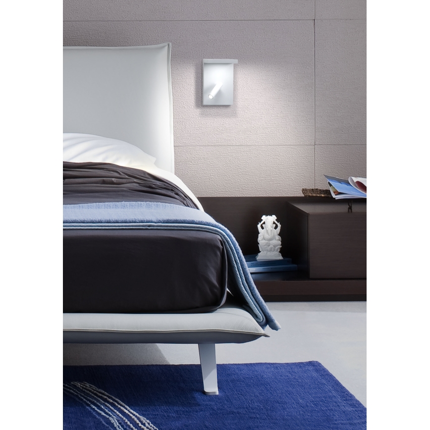 Redo 01-1499 - LED Wall spotlight AGOS LED/6W/230V + LED/3,2W USB white