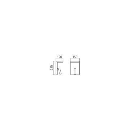 Redo 01-1499 - LED Wall spotlight AGOS LED/6W/230V + LED/3,2W USB white