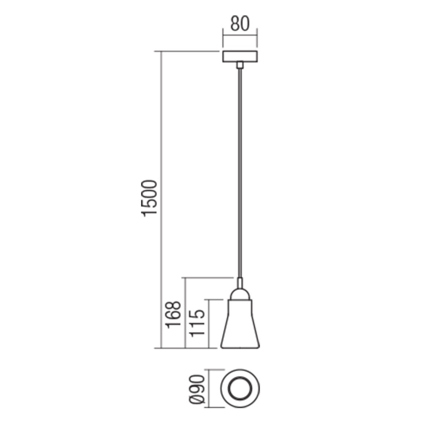 Redo 01-1518 - Chandelier on a string UPPER 1xGU10/28W/230V brass/beige
