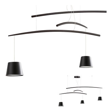 Redo 01-1525 - LED Chandelier on a string LOLLI 3xLED/6W/230V black