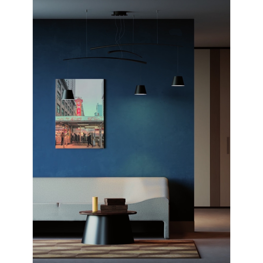 Redo 01-1525 - LED Chandelier on a string LOLLI 3xLED/6W/230V black