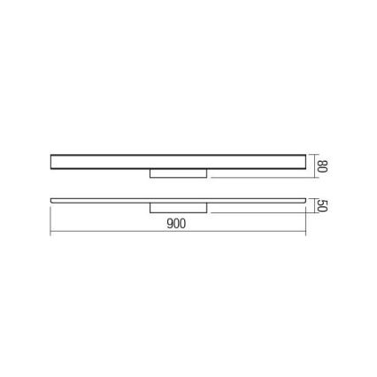 Redo 01-1527 - LED Bathroom mirror light DAO 1xLED/36W/230V IP44