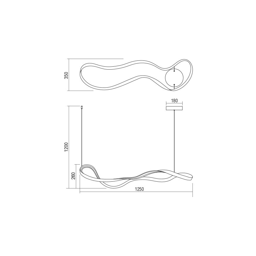 Redo 01-1531 - NUBO LED Cable Pendant Light, 43W/230V, White