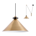 Redo 01-1545 - Chandelier on a string KALIMBA 1xE27/42W/230V d. 42 cm spider bronze