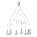 Redo 01-1564 - Cable-suspended chandelier MIKADO 8xE27/42W/230V Ø 82 cm white