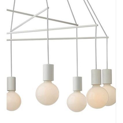 Redo 01-1564 - Cable-suspended chandelier MIKADO 8xE27/42W/230V Ø 82 cm white