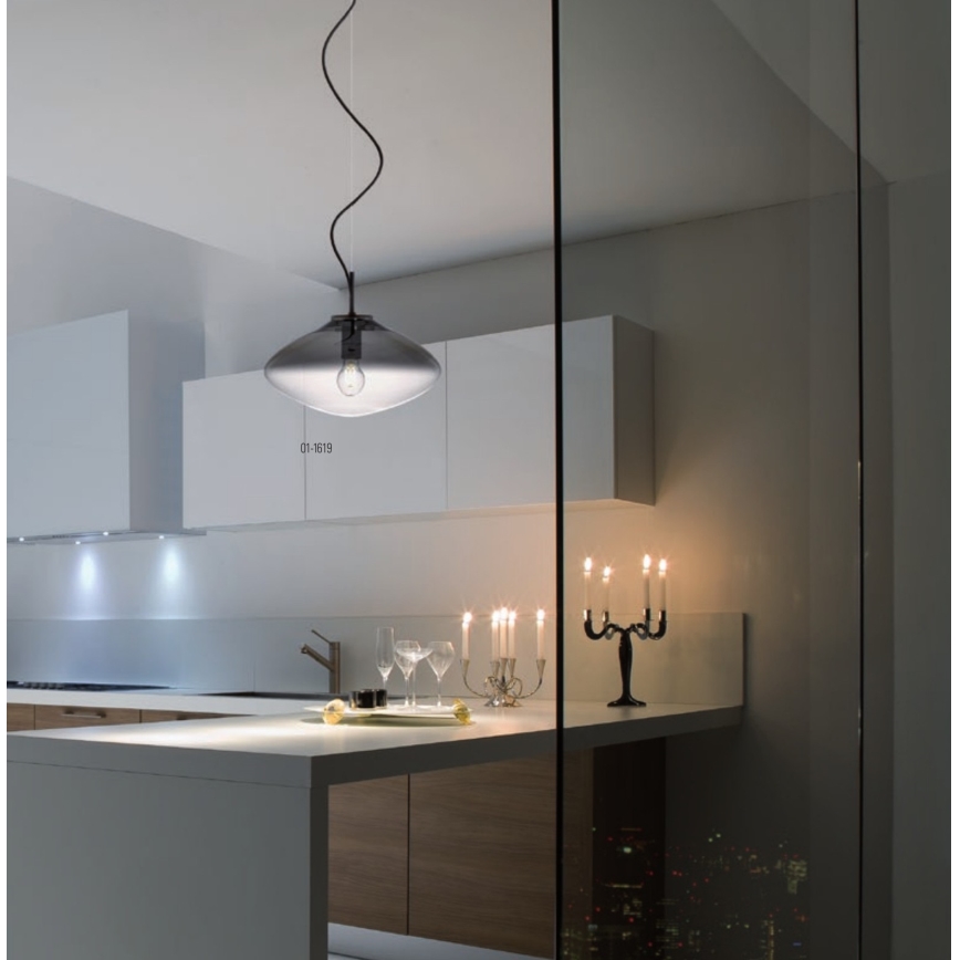 Redo 01-1619 - Chandelier on a string ABSOLUTE 1xE27/42W/230V grey