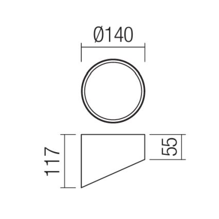 Redo 01-1629 - UTO LED Spotlight, 18W/230V, Ø 14 cm, White