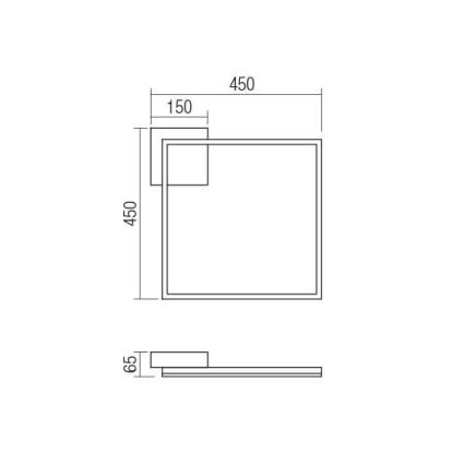 Redo 01-1638 - LED Dimmable Ceiling Light KLEE LED/30W/230V 45x45 cm White