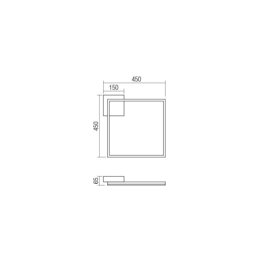 Redo 01-1638 - LED Dimmable Ceiling Light KLEE LED/30W/230V 45x45 cm White