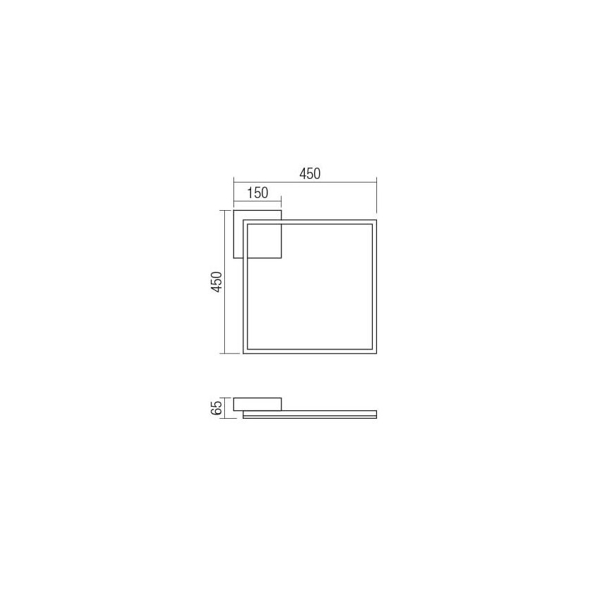 Redo 01-1639 - KLEE Dimmable LED Ceiling Light LED/30W/230V 45x45 cm gold
