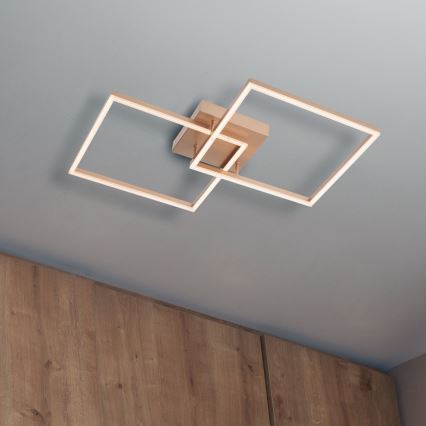 Redo 01-1643 - LED Dimmable ceiling light KLEE LED/57W/230V gold