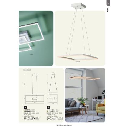 Redo 01-1645 - LED chandelier on a string KLEE 1xLED/48W/230V