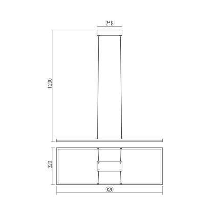 Redo 01-1645 - LED chandelier on a string KLEE 1xLED/48W/230V