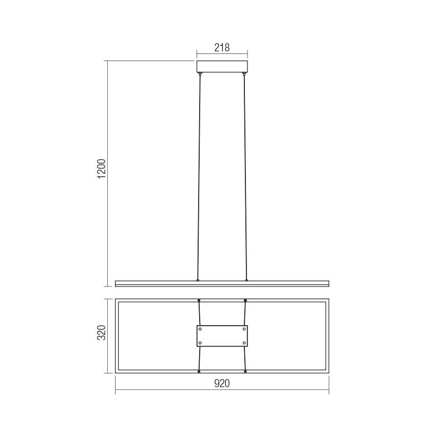 Redo 01-1645 - LED chandelier on a string KLEE 1xLED/48W/230V