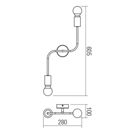 Redo 01-1668 - Ceiling light YAK 2xE27/42W/230V