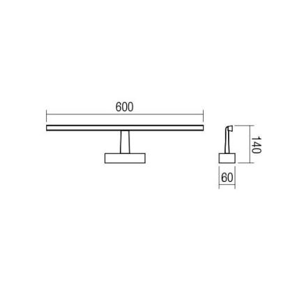 Redo 01-1672 - LED Bathroom mirror lighting NEPTUNE LED/12W/230V IP44