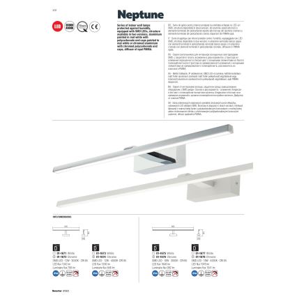 Redo 01-1673 - LED bathroom mirror light NEPTUNE LED/12W/230V 60 cm IP44 white