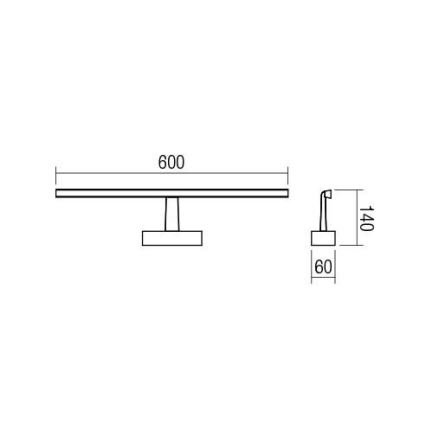 Redo 01-1673 - LED Bathroom mirror lighting NEPTUNE LED/12W/230V IP44