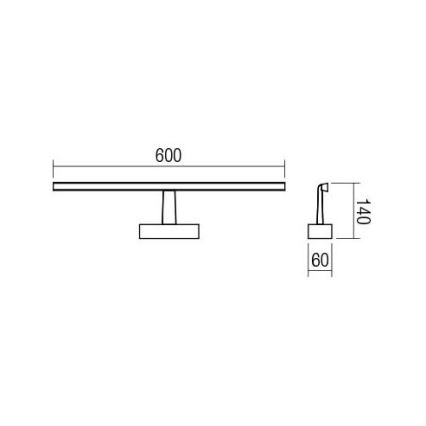 Redo 01-1674 - LED Bathroom mirror lighting NEPTUNE LED/12W/230V IP44