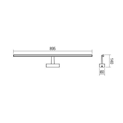 Redo 01-1675 - LED Bathroom mirror lighting NEPTUNE LED/18W/230V IP44
