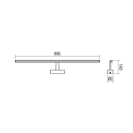 Redo 01-1676 - LED Bathroom mirror lighting NEPTUNE LED/18W/230V IP44