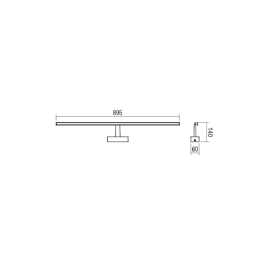 Redo 01-1676 - LED Bathroom mirror lighting NEPTUNE LED/18W/230V IP44