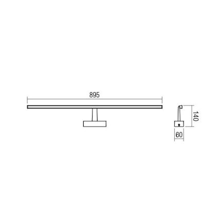 Redo 01-1677 - LED bathroom mirror light NEPTUNE 1xLED/18W/230V IP44