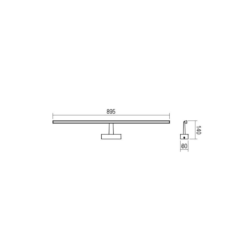 Redo 01-1677 - LED bathroom mirror light NEPTUNE 1xLED/18W/230V IP44