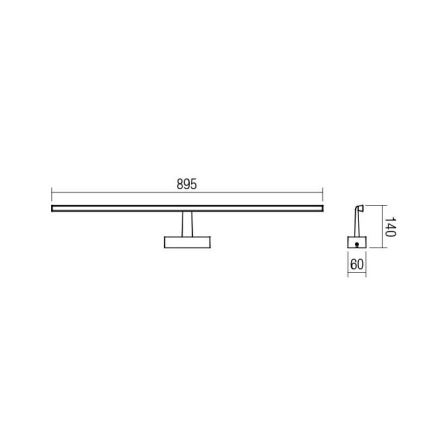 Redo 01-1678 - LED Bathroom mirror lighting NEPTUNE 1xLED/18W/230V IP44