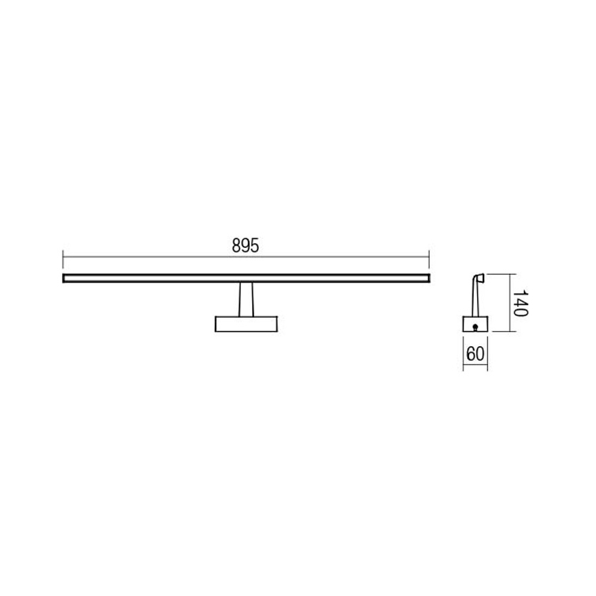 Redo 01-1678 - LED Bathroom mirror lighting NEPTUNE 1xLED/18W/230V IP44