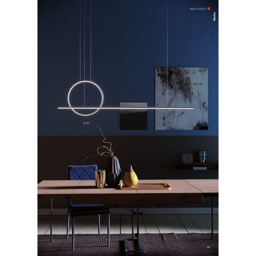 Redo 01-1735 - LED Dimmable chandelier on a string GIOTTO LED/46W/230V black