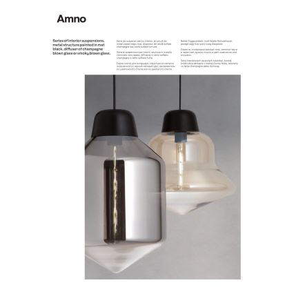 Redo 01-1770 - Chandelier on a string AMNO 1x/E27/42W/230V d. 33 cm beige