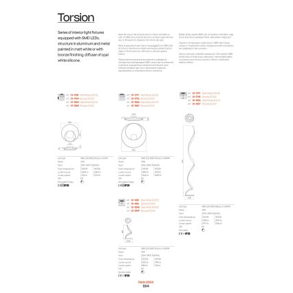 Redo 01-1793 - LED Dimmable chandelier on a string TORSION LED/29W/230V d. 55 cm white
