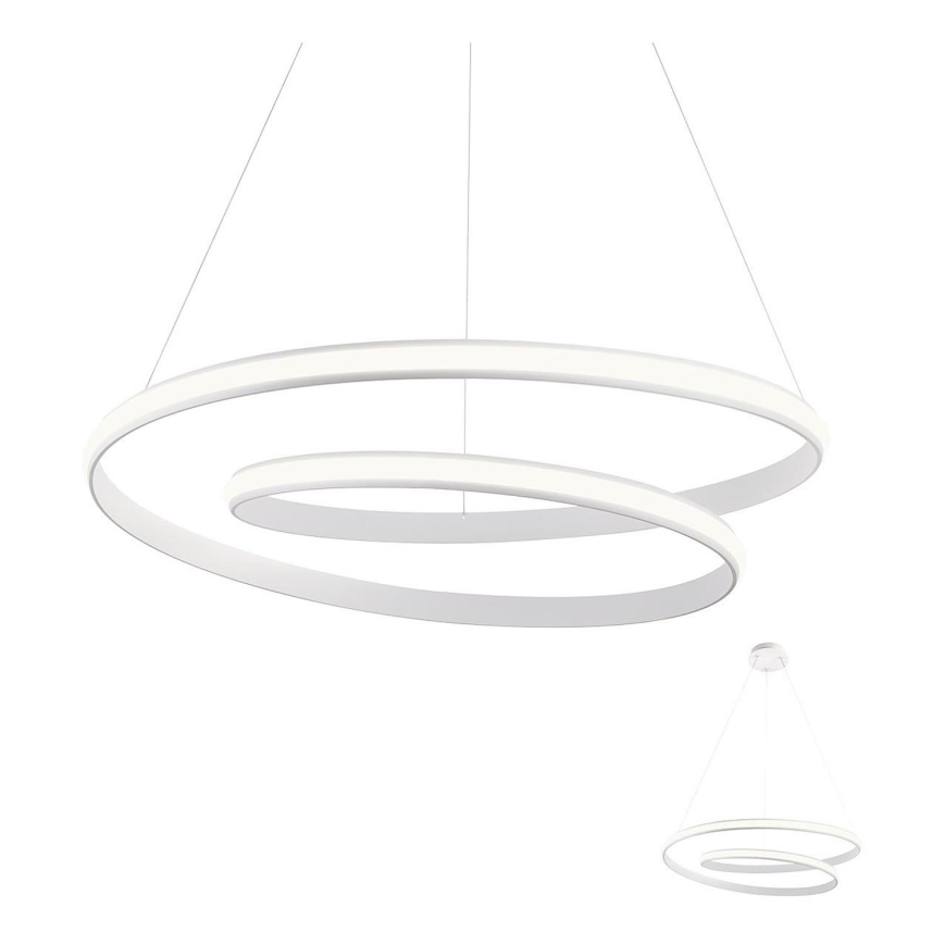 Redo 01-1795 - LED Dimmable cable-suspended chandelier TORSION LED/40W/230V Ø 74 cm white