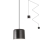 Redo 01-1822 - Chandelier on a string DODO 1xE27/15W/230V spider black