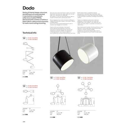 Redo 01-1826 - Chandelier on a string DODO 3xE27/15W/230V spider