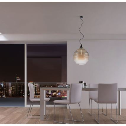 Redo 01-1844 - Chandelier on a string SLAG 1xE27/42W/230V d. 40 cm beige